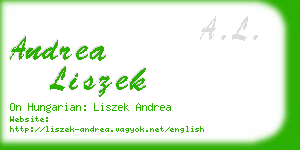 andrea liszek business card